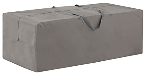 Madison Gartenmöbel Abdeckung Schutzhülle Abdeckplane Abdeckhaube Tragetasche Gartenmöbelauflagen Polsterauflagen 125x32x50 cm Grau Wasserdicht Atmungsaktiv