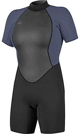 Oneill Wetsuits Wetsuits Damen Reactor II 2mm Back Zip Spring Wetsuit Neoprenanzug, Black/Mist, 12