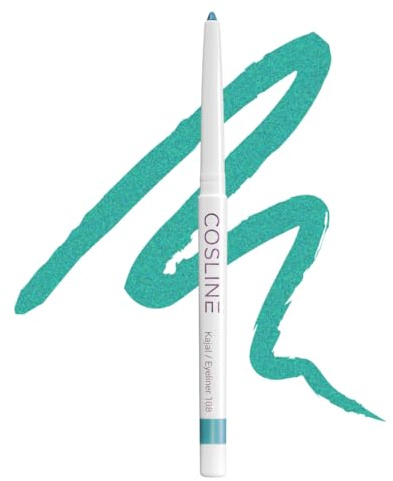 COSLINE Kajal Eyeliner Seagreen 108, Wasserfest, Cremig, Stark pigmentiert