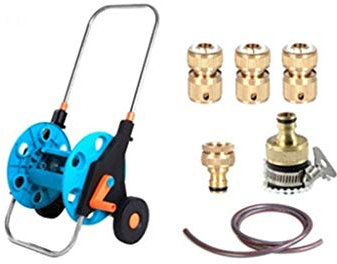 YUSHRO Carrelli Avvolgitubo, Robusto Portatile Watering Attrezzatura Cremagliera All'aperto Giardino Tubo dell'Acqua Carrello Contiene (Colore : C)