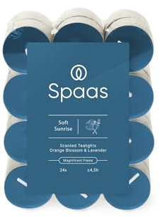 Spaas - Lumini profumati, confezione da 24 pezzi, 4,5 ore - Soft Sunrise
