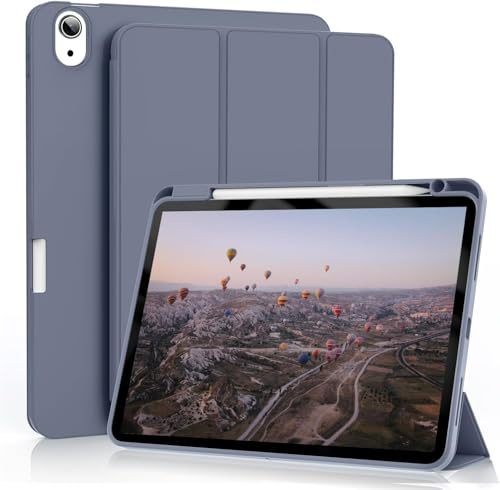 ZOYU Hülle für iPad Air 11 Zoll (M4/M3/M2) & iPad Air 10,9 Zoll 5./4. Gen | Für iPad Air 11 2026/2025/2024 und iPad Air 10,9 5/4 Generation 2022/2020, Unterstützt Pencil Pro 2. Generation, Violett