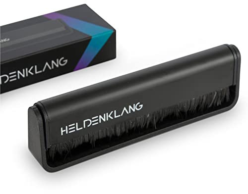 Heldenklang® Schallplatten Reinigungsbürste – Antistatische Kohlefaser-Bürste für die professionelle Reinigung