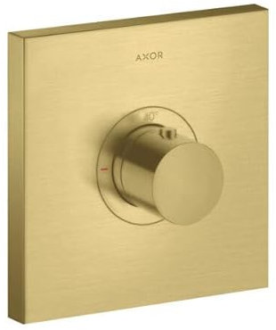 hansgrohe AXOR Starck ShowerSelect Square Thermostat Highflow Unterputz, 36718950, Farbe: Brushed Brass