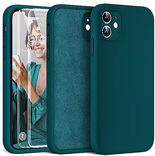 HATOSHI für iPhone 11 Hülle, Silikon Anti-Rutsch Kratzfestes Stoßfest Handyhülle für iPhone 11 Schutzhüll, Grau Grün
