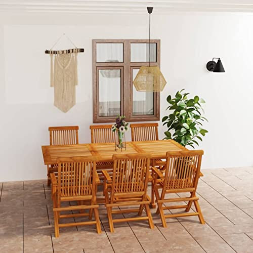 Yolola Sitzgruppe Garten Holz Essgruppe 6 Personen Gartenmöbel Set mit 6 Gartenstuhl Klappbar Gartenmöbel Essgruppe Gartengarnitur Holz Sitzgarnitur Gartentisch Ausziehbare#4