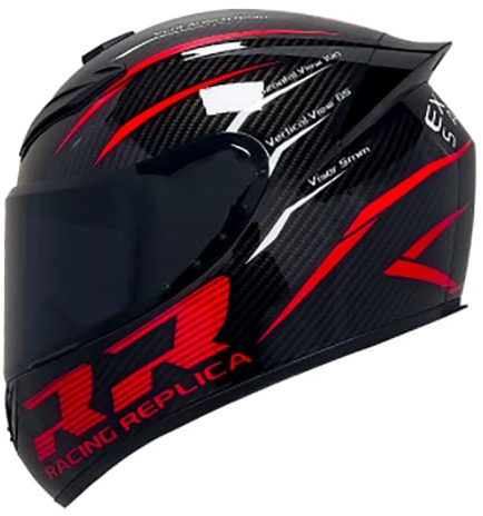 Integralhelm, Motorradhelm, modulare Motorradhelme für Unisex-Erwachsene, Streetbike, Cruiser, Roller, DOT-zugelassen C,S52-53CM