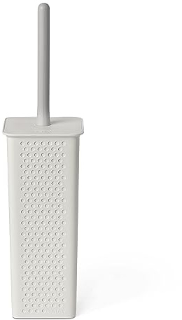 Tatay Bohol Toalettborste, Bpa-Fria Återvunna Toalettborstar I Plast, Kompakt Och Funktionell Design, 9.5 X 9.5 X 39.5 Cm, Vit