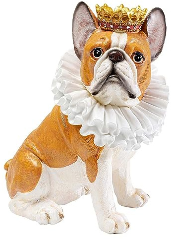 Kare Design Deko Figur King Dog, Braun, Hund, Polyresin, Unikat, Spritzwassergeschützt, Handgearbeitet, 29x25x16cm (H/B/T)