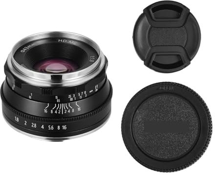 25 mm F1,8 Festbrennweite mit manueller Fokussierung MF, for Olympus MFT M4/3 Mount Epm1 Epm2 E-PL123456789 E-M1 E-M5 E-M10 Pen-F for Mark II III M43 (Color : M4/3, Size : Silver)