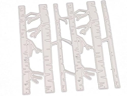 Silberne Birkenwald-Stanzformen, maschinelle Stanzschablone, Scrapbooking, Prägeschablonen, Schablonen für DIY, Scrapbooking, Album, Stanzschablonen, Papierkarten, Scrapbook-Dekoration