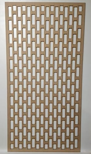 Laser Kris dekoratives Sichtschutzgitter für Heizkörper, perforiert, 3 mm dicke MDF-Platte (verschiedene Größen), CG1-Muster (weiß grundiert, 300 x 620 mm)