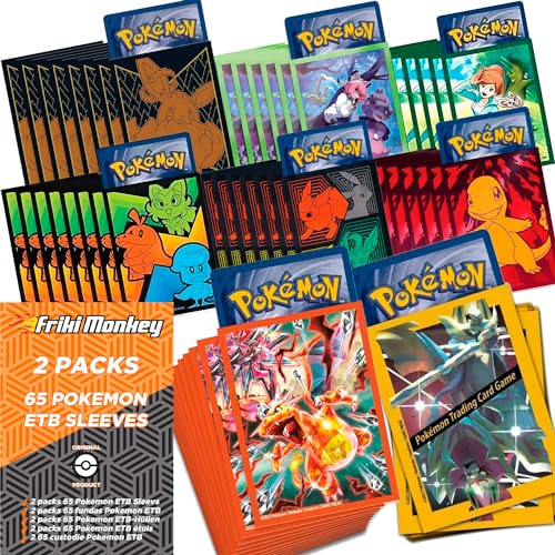 Elite-Trainer-Box und Promotions-Hüllen für Pokémon [65 Stück]