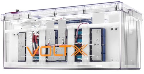 VoltX LiFePO4 200Ah Lithium Batterie, Intelligente Selbstheizungs, Fortgeschritten Transparente Hülle