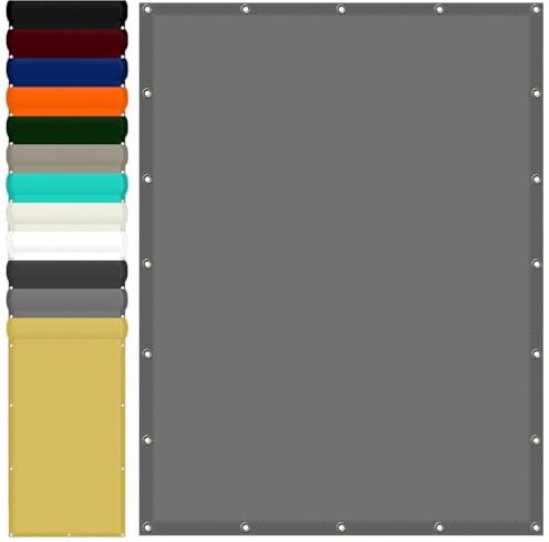 Sail Shades for Garden 2.4 x 3.5 m(7.9 x 11.5ft) Waterproof Canopy Outdoor with Free Rope UV Block Weather-Resistant with Grommets Pes Shade Netting for Carport Swimming Plants, Light Grey