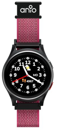 ANIO 6 Smartwatch für Kinder, GPS und Telefonfunktion, Dt. Hersteller, Datenschutz und -Telefonsupport, Lange AKKU-Laufzeit, SOS, Telekom SIM-Karte 30€ Amazon-Gutschein nach Registrierung (Hibiscus)