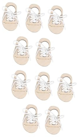 SEWACC 10 Sätze Doodle Puzzle Holzspäne DIY Puzzle-Zubehör unbemalt Sneaker- Hausgeräte bastelbedarf holzspachtelmasse holzchips woodcarver holz handwerk Holzhandwerksdekoration