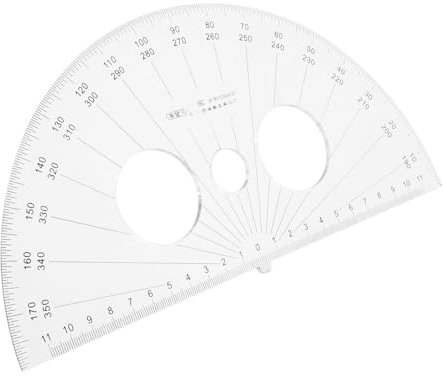 VILLCASE Multifunktions-winkelmesser Aus Kunststoff Halbkreis-geometrielineal Mit Präziser Skala Für Zeichnen Und Malen Leicht Und Tragbar Für Studenten