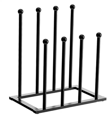 MOEUI 4 Pair Steel Welly Boot Rack - Garden Free Standing Shoe Racks - Free-Standing Footwear Holder Organiser for Indoor & Outdoor
