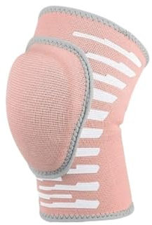 CHUNXVLI Rodilleras Deportivas Rodilleras De Voleibol De Baile Esponja Anticolisión Antideslizante Adecuada For Baloncesto Rodillera Fitness(Pink,S)