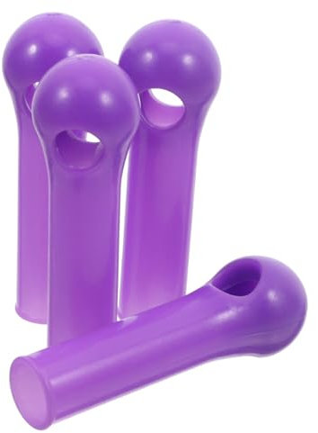 GARVALON 4pcs Broom Handle Extender Replacement Handle End Sleeve Mop Rod Grip for Tubes