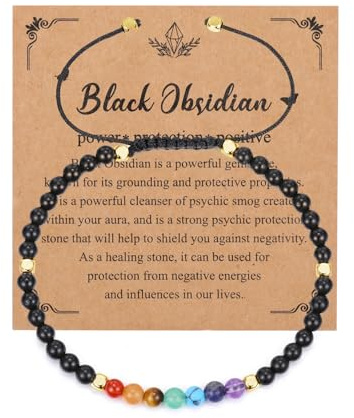CrystalTears Chakra Steine Armband Damen verstellbare Natursteine Perlenarmband Reiki Talisman spirituelle Geschenke