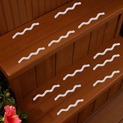 getuse 48 strisce di sicurezza antiscivolo per vasca da bagno e doccia, con battistrada ondulato per vasca da bagno, ponti di barche, vasche idromassaggio e scale