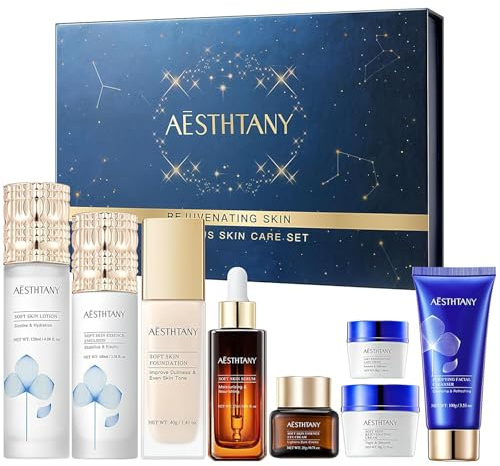 O'KADY Rejuvenating Beauty Luxury 8-Piece Skincare Set,Light Lines&Delicate and Smooth Skin Tone,Korean Skin Care Set,Beauty Gift Sets Women for Valentine,Mother's,Valentine's Day