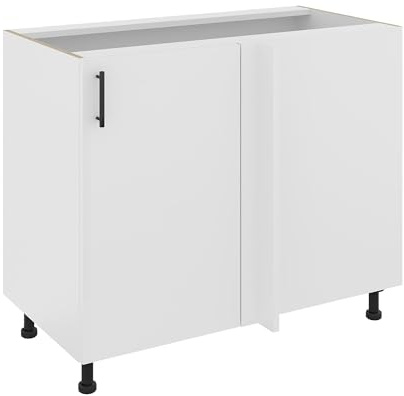 haaus Eckunterschrank Karo, Weiß, 98 x 50 x 80 cm