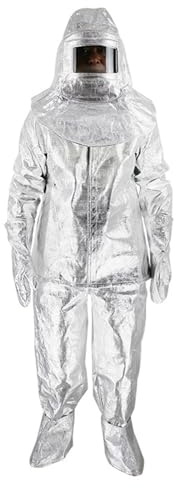 Combinaison Ignifuge Rayonnement Thermique | Combinaison Aluminisée Résistante À La Chaleur À 500 Degrés, Vêtements Ignifuges Haute Température En Tissu Aluminium