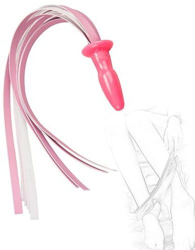 TRQOYTU Fetish Collection SM Peitsche Mit Dildo Analplug Peitschen Für SM Start Rollenspiele Flogger Mit Plug Fetisch 2 In 1 Lederpeitsche Bondage Spanking Spielzeug Sexspielzeug Für Paare