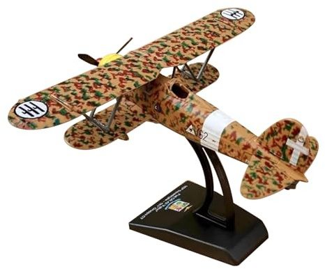 NATEFEMIN 1:72 WWII Italiano FIAT CR.42 Falco Biplano Fighter Modello Simulazione Modello di Aereo Aviazione Kit per Collezione e Regalo