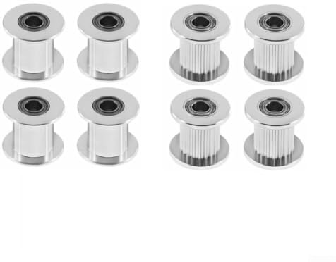 8 Stück Spannrollen 20 Zähne für 2GT Riemen, 5 mm Bohrung Aluminium Synchronräder geeignet für 6 mm breite Zahnriemensysteme (A)