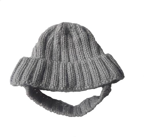 Cat Hat | Cute Soft Pet Headwear | Ear Hole Design Feline Cap | Thermal Cold Weather Cat Apparel | Stretch Fit Kostüm Zubehör | Party Walking Birthday Photoshoot Camping Home Travel für drinnen
