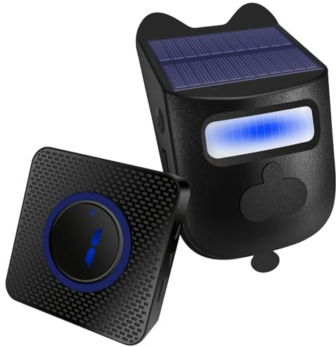 Wireless Doorbell and Motion Sensor Alarm | Long Range Driveway Alert System with Indoor Receiver | 120° Detection, IP65 Waterproof, USB-C Charging for Home Business Security 【Sensor*1+ Receiver*1】