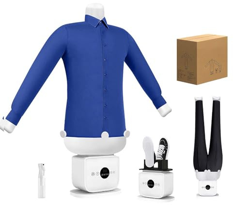 LYNNEYING Stiraggio Di Camicie, Macchina Per Stirare Automatica Per Camicie & Pantaloni, Asciugacapelli A Aria Calda Portatile, Stiraggio Rapido In 8–10 Min, Temperatura E Timer Regolabili(A)