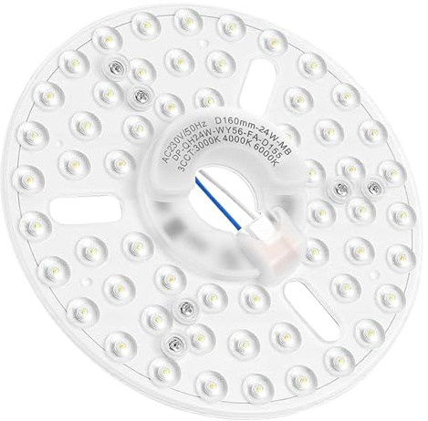 Panel LED Magnético 24W 6,3 Pulgadas para Ventilador de Techo