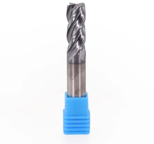 VHM Skaftfräs 4 skär AlTiN-beläggning DIN 6527L solid hårdmetallfräs för HPC skärning stål gjutjärn plast trä CNC svarv manuell fräsning högersnitt S (12 mm)