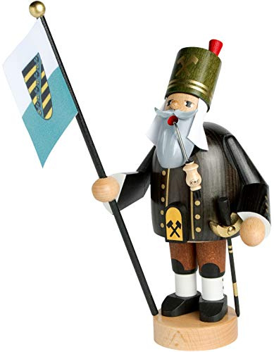 KWO Miner Smoking Men Incense Holder, Flag, 20 cm, Wood, Multicolour, One Size