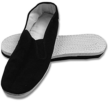 Herren Martial Art Kung Fu Tai Chi Baumwollsohle Canvas Schuhe, Schwarz (schwarz), 49 EU