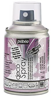 Pébéo - Peinture Acrylique en Spray - Pour la Décoration Multi Supports en Intérieur et Extérieur - Base Eau, Faible Odeur - 100 ml - Finition Nacré - Coloris Lila Nacré
