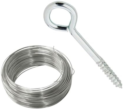 Fort Fasteners Galvanised Wire 1.6mm x 30M With 50pcs 75mm Vines Eyes 1 Set