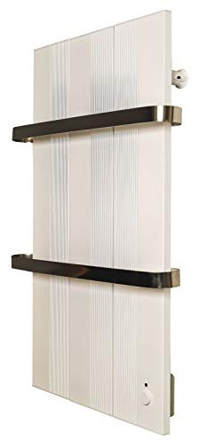 Badheizkörper elektrisch Finesa – Handtuchheizkörper für Badezimmer – mit Thermostat – energiesparend – 600 W – 800x548 mm – 5 Jahre Garantie – Weiß
