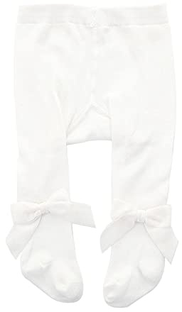 YILEEGOO Baby småbarn flickor tights ribbstickade strumpbyxor med sammetsrosetter Chritsmas alla hjärtans dag leggings byxor spädbarn strumpor, X Vit, 1-2 Years