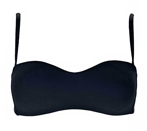 Cotonella 1 Pezzo Reggiseno Donna L'Altra CD071 Fascia Imbottito Senza Ferretto -Coppa B, Nero 3B