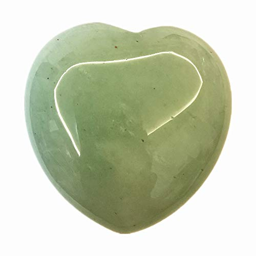 Manekieko La Palma Verde Natural Aventurina Se Preocupa Por Tallar Piedras De Amor En Forma De CorazónCristales De 40 Mm Y Piedras Terapéuticas