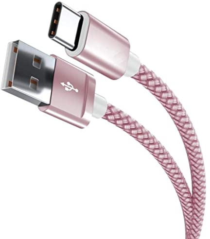 NWNK13 USB C Cable Type C Fast Charging Cable for Samsung A13 5G A53 5G A33 5G A23 5G Android Phone Charger Lead Wire Sync Cord for A73 5G A22 5G A52S (2m, Rose Pink)