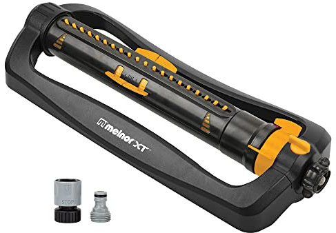 Melnor XT Turbo Oscillating Sprinkler, Black, Up to 4500 Sq. Ft. Coverage, Plastic, Oscillating Style