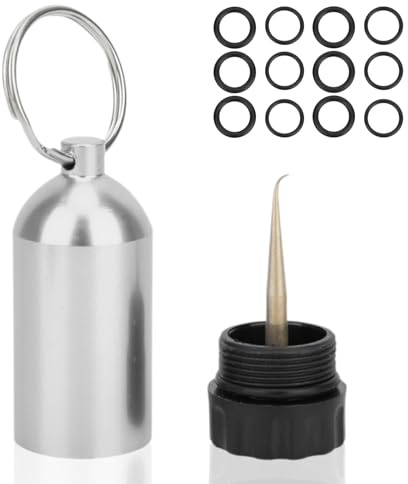 Agatige Scuba Diving Tank, Mini Tank Schlüsselanhänger Tauchflaschenventil mit O-Ringen Tauchkit