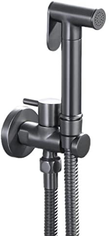 Doccino Bidet per Wc Doccetta Wc Disabili Spruzzatore Bidet per Wc con Tubo Acqua Fredda con 1/2 Valvola Doccetta Bidet Ottone,grigio